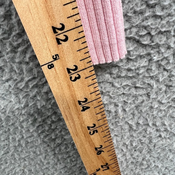 Zara Womens Ribbed Turtleneck Crop Sweater S Pink Fitted Balletcore Clean Girl - Picture 7 of 7